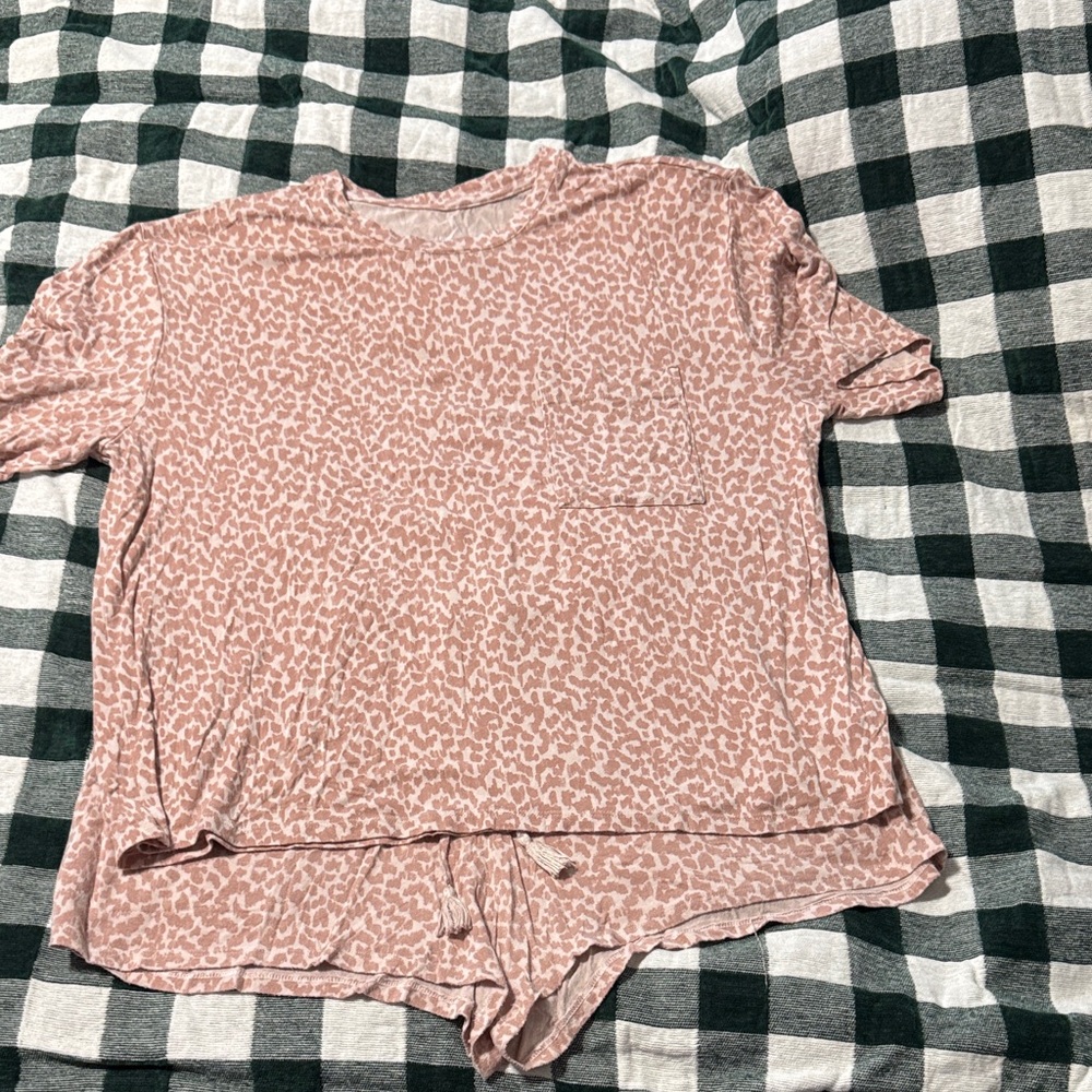 Pink Leopard Print Stars Above brand pajama sets